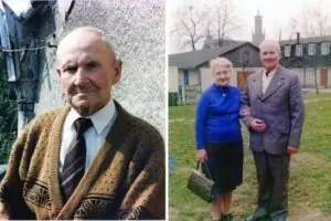 Franciszek Gajowniczek, de man voor wie de heilige Maximiliaan Kolbe zijn leven opofferde in de hongerbunker van Auschwitz, samen met zijn vrouw Helena. (foto met dank aan Niepokalanow Archief.)
